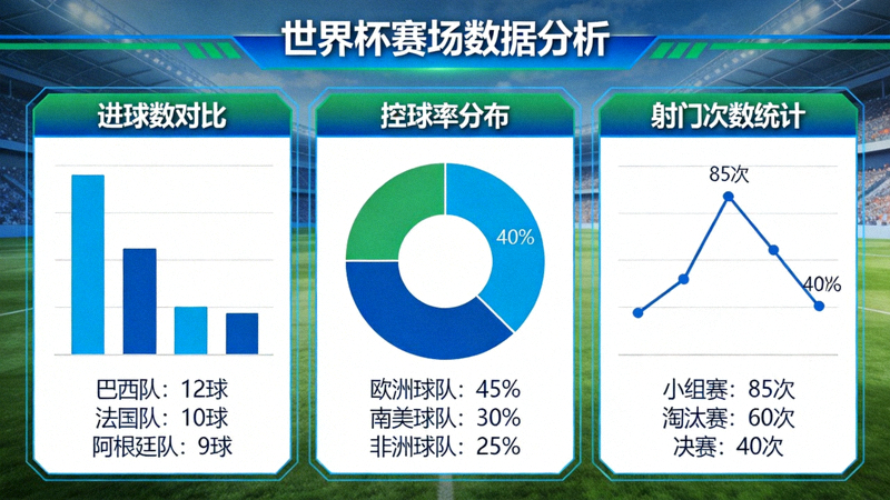 世界杯赛场数据分析图表展示